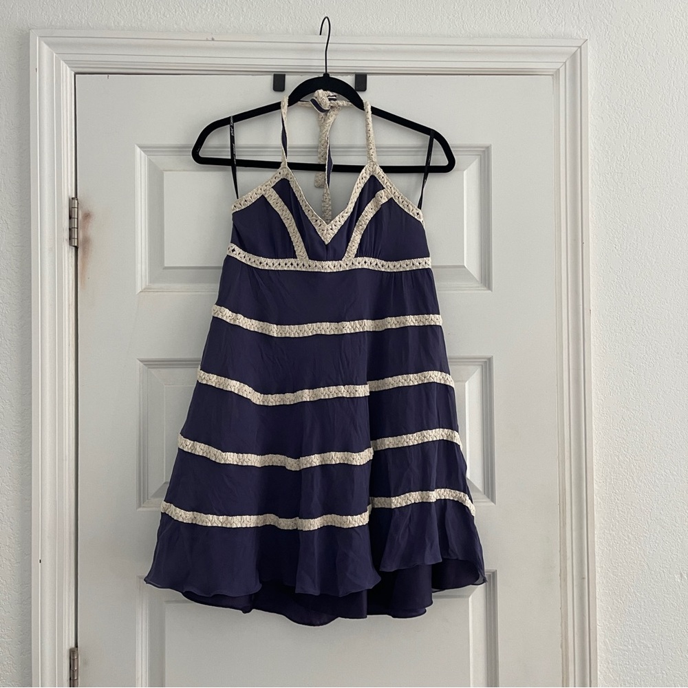 Betsey Johnson Navy and Cream Dress